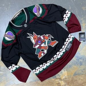 Arizona Coyotes Fanatics NHL Sweater Jersey Large Black Maroon Hockey